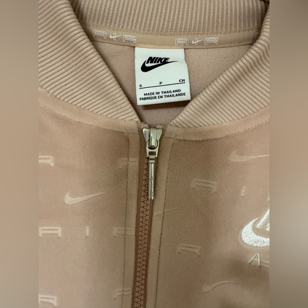 Nike Air Women's Velour Pink Bomber Jacket - Picture 4 of 8